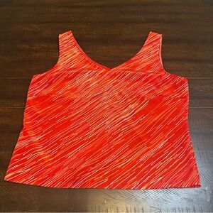 Virgo Red and White Striped Crop Top